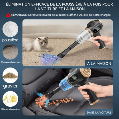 Aspirateur 2-en-1 Sans Fil pour Voiture
